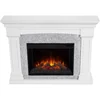 Deland Grand Electric Indoor Fireplace with Remote Control, Realistic Infrared Fireplace with Heater 4