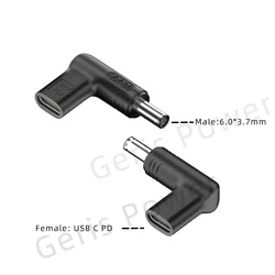 PD 100W Universal Laptop Charger Adapter with USB-C to Type C Conversion (6.0-3.7mm)