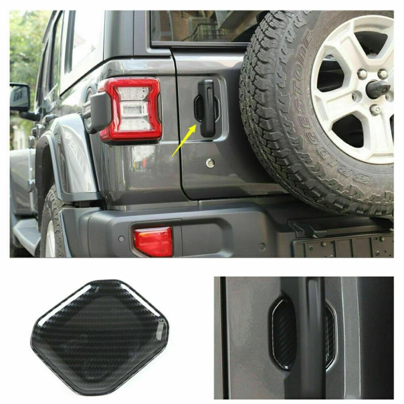 Per Jeep Wrangler Jl 2018 2019 2020 In Fibra Di Carbonio Copertura Della Maniglia Della Portiera Dell'Auto Ciotola Trim Overlay Protezione Refit Catch