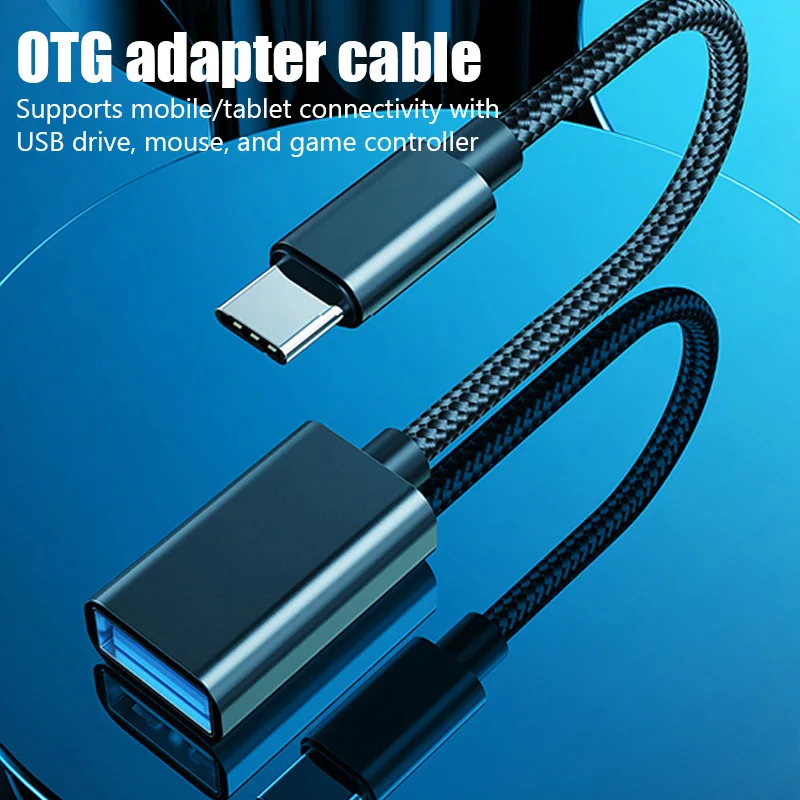 타입 C USB 3.0 OTG 어댑터 케이블, 삼성 S20 S10 + 샤오미 미 11 용, 안드로이드 맥북 마우스 게임패드 태블릿 PC OTG USB 케이블
