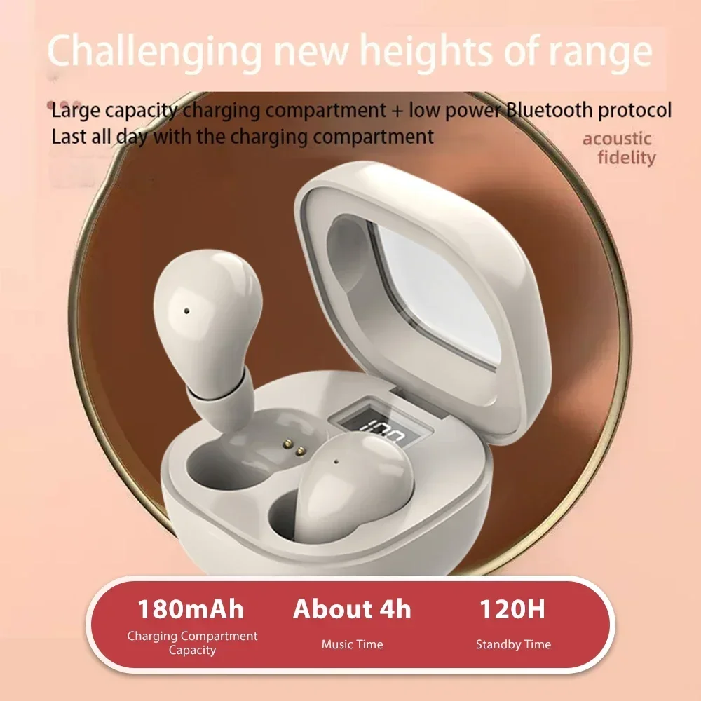 

Mini Invisible Headphones TWS Wireless Reduction Heasets with Microphones Bluetooth Earbuds HIFI Stereo Noise 5.3 Earphones