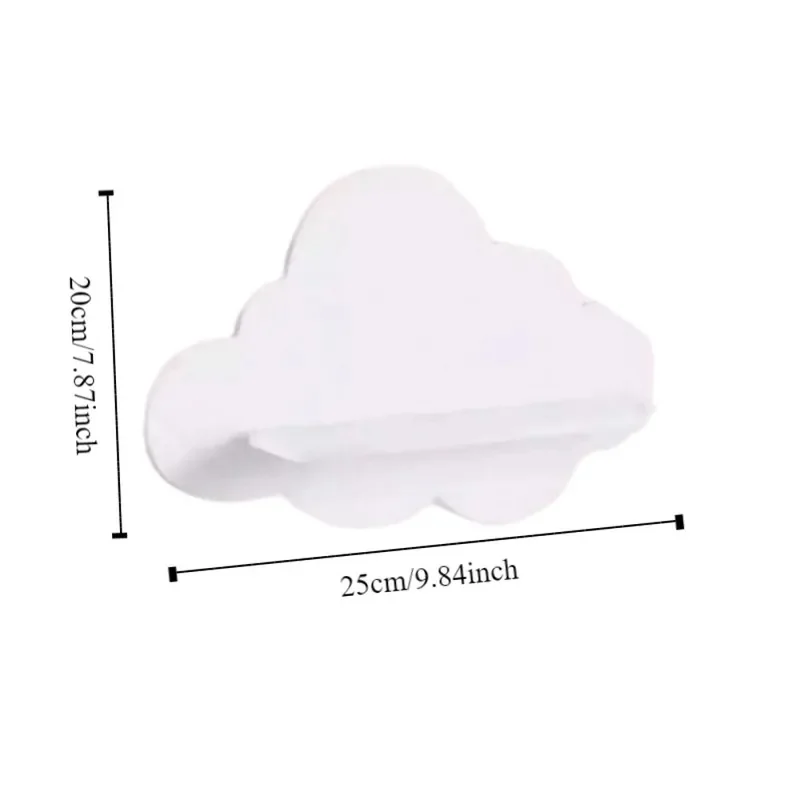 Cloud-Shaped Wooden Wall Storage Rack - Modern Minimalist Design, Durable & Stable