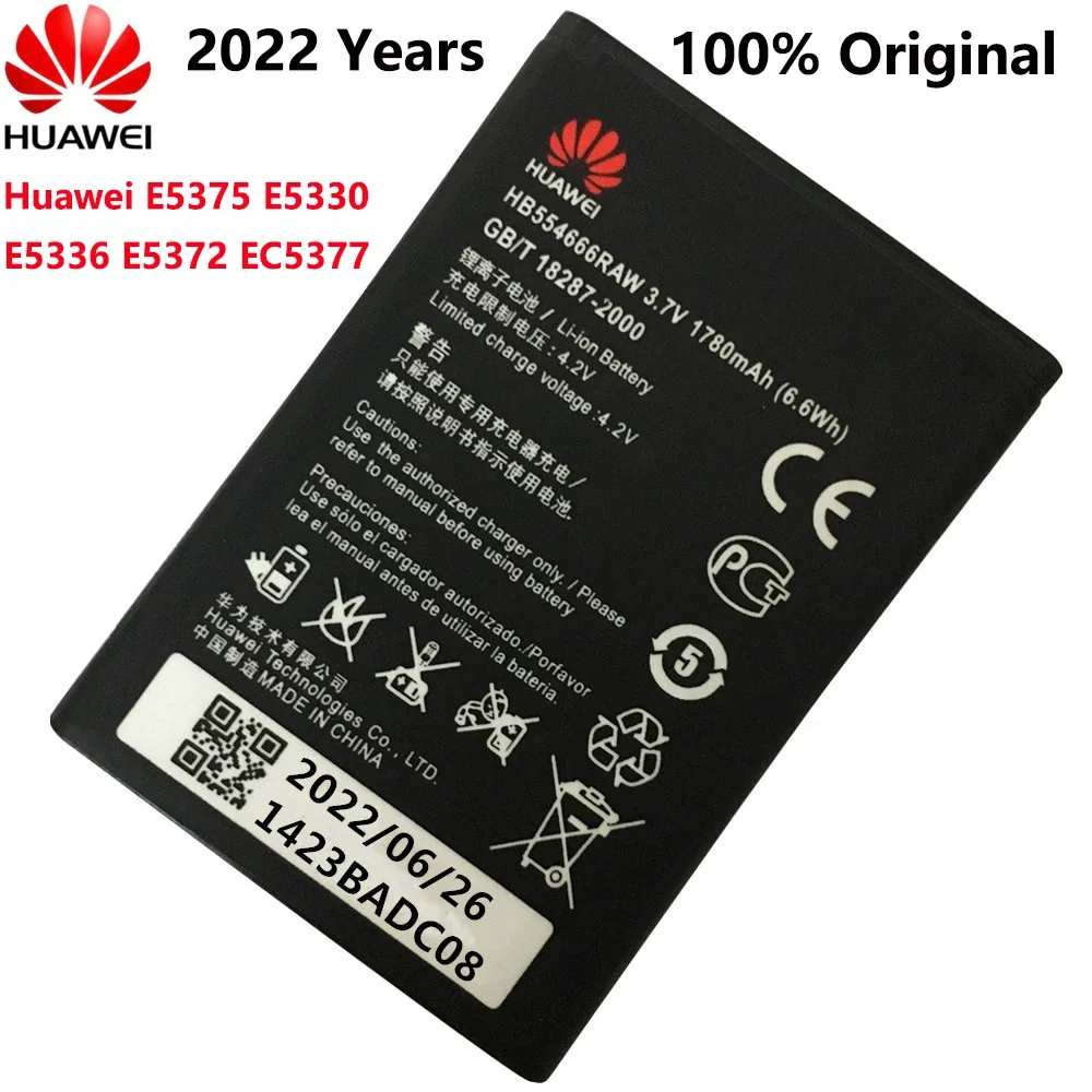 Huawei 100% оригинальный сменный аккумулятор телефона 1500 мАч HB554666RAW для Huawei E5375 E5330 E5336 E5372 EC5377 батареи батарея