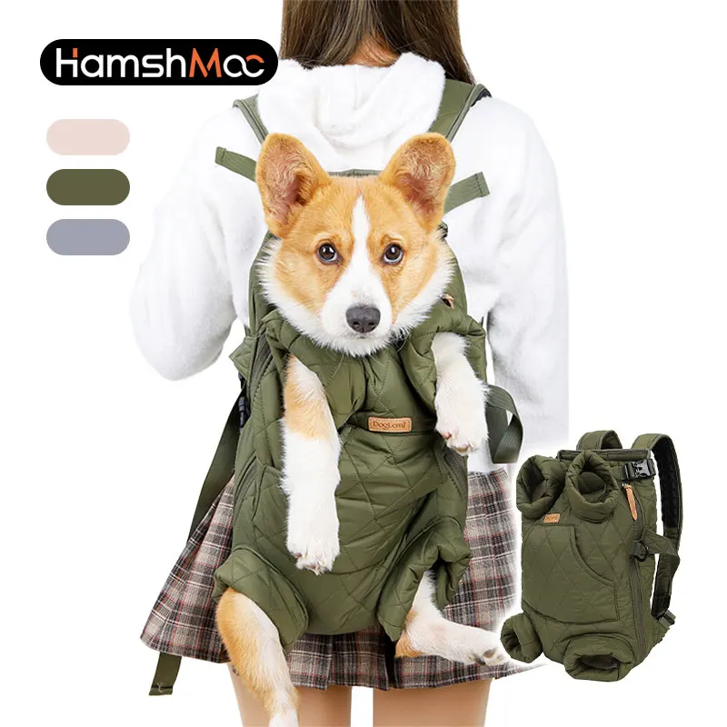 Designer Dog Backpack Carrier Winter Warm Pet Carrier Bag Travel