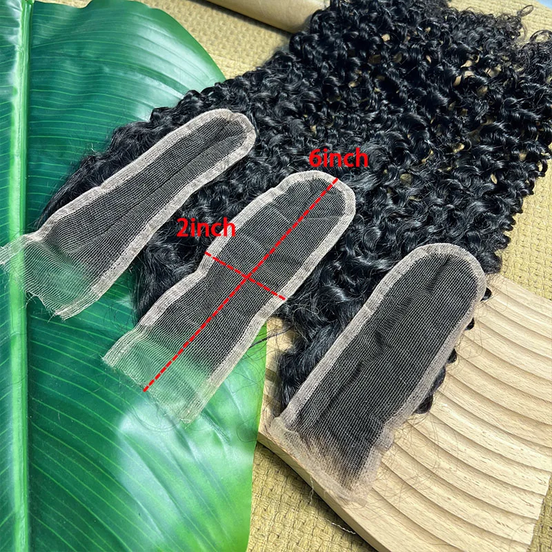 GDYLuxury Water Wave 2x6 HD Lace Closure Human Hair Deep Parting Pre Plucked Brazilian Raw Hair Invisible HD Lace Closure Only