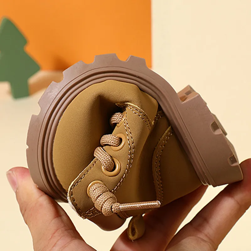 2024 New Autumn Children Boots Leather Toddler Boys Ankle Boots Soft Sole Non-slip Fashion Little Girls Boots EU 15-25 - Image 6