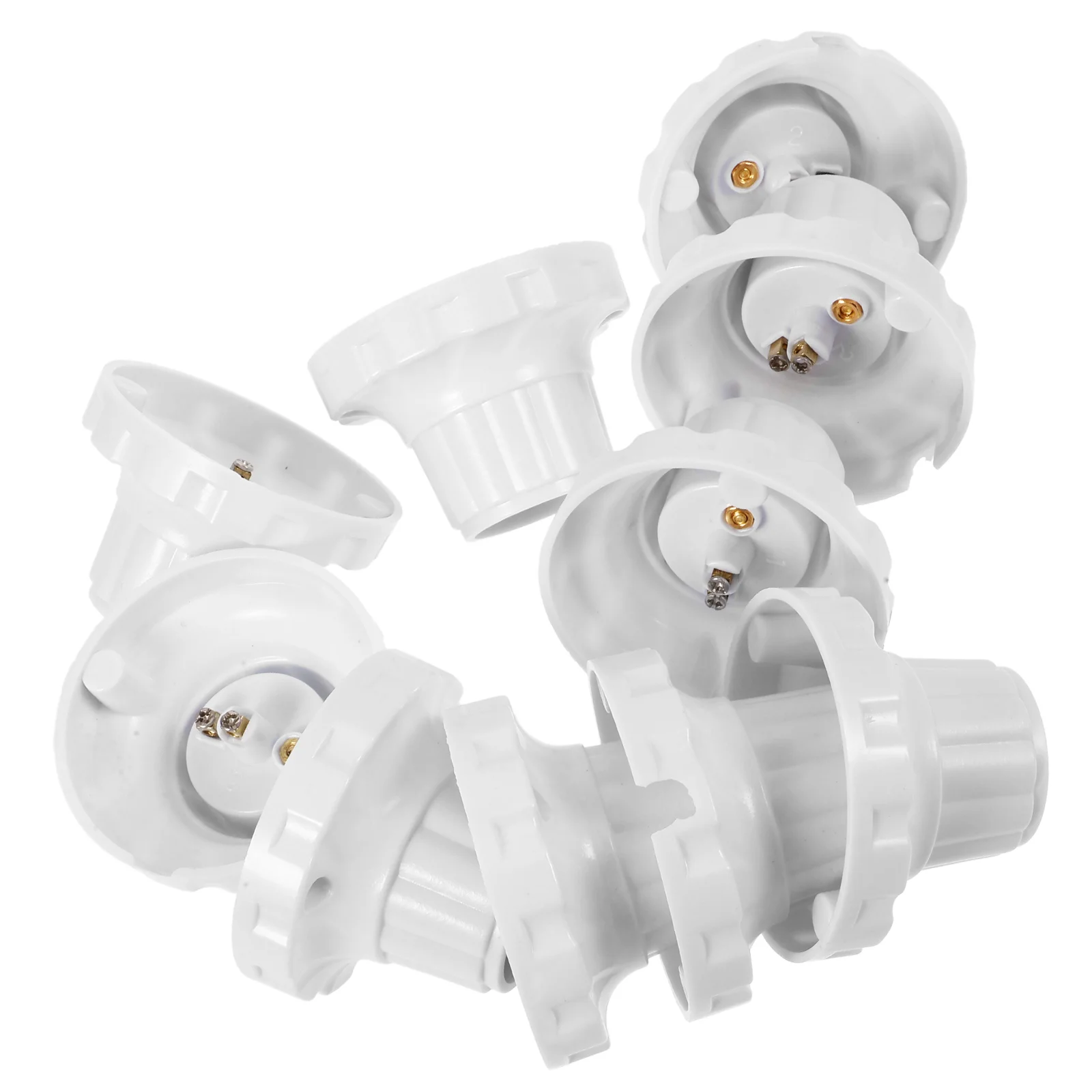 

10 Pcs High Temperature Resistance Lamp Holder LED Light Bulb Ceiling Socket Bakelite Pp