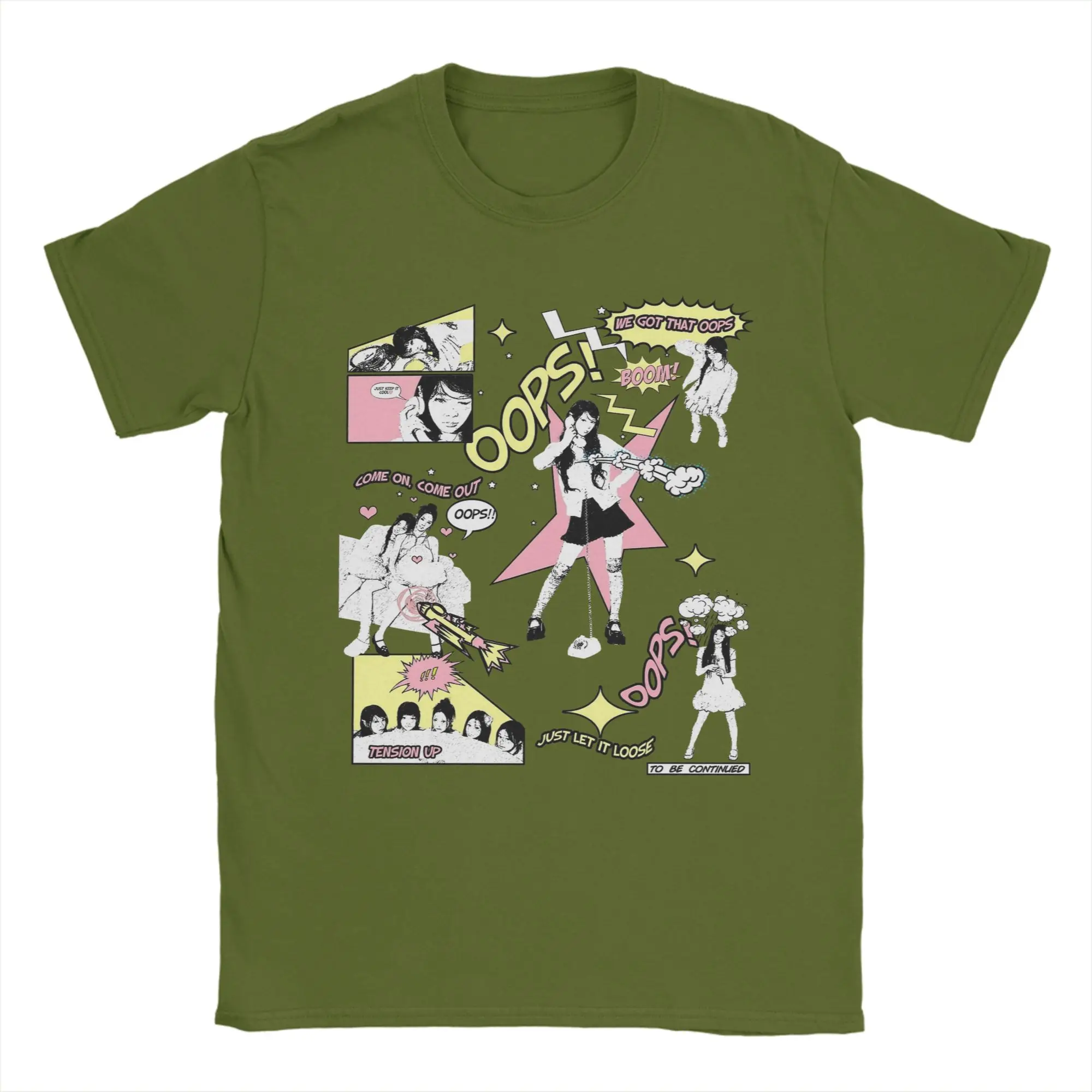 Illit Kpop Men's Funny Cotton Crew Neck T-Shirt, Short Sleeve