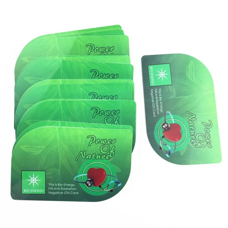 oem negative ion energy card bio Terahertz energy Bio energy card anti radiation patch sticker for people healthcare