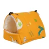 1pc Cute Print Bird Bed Mini Cage Rabbit Squirrel Mat Guinea Pig Nest Hamster House Small Animal Sleeping Bed Pet Hanging Cage 6