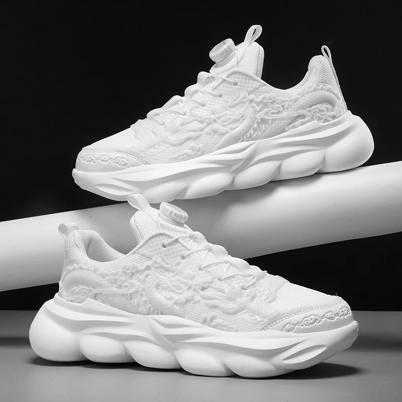 Men's Lace-Up Training Design Casual Shoes |   All-Season Wear-Resistant Sole |   Modern Style Sneakers, Original Design Running Shoes, Suitable for All Seasons