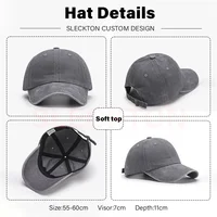 SLECKTON Custom Logo Retro Baseball Cap for Men and Women DIY Design Letter Embroidery Hat Customize Cap Graphic Print Wholesale 2