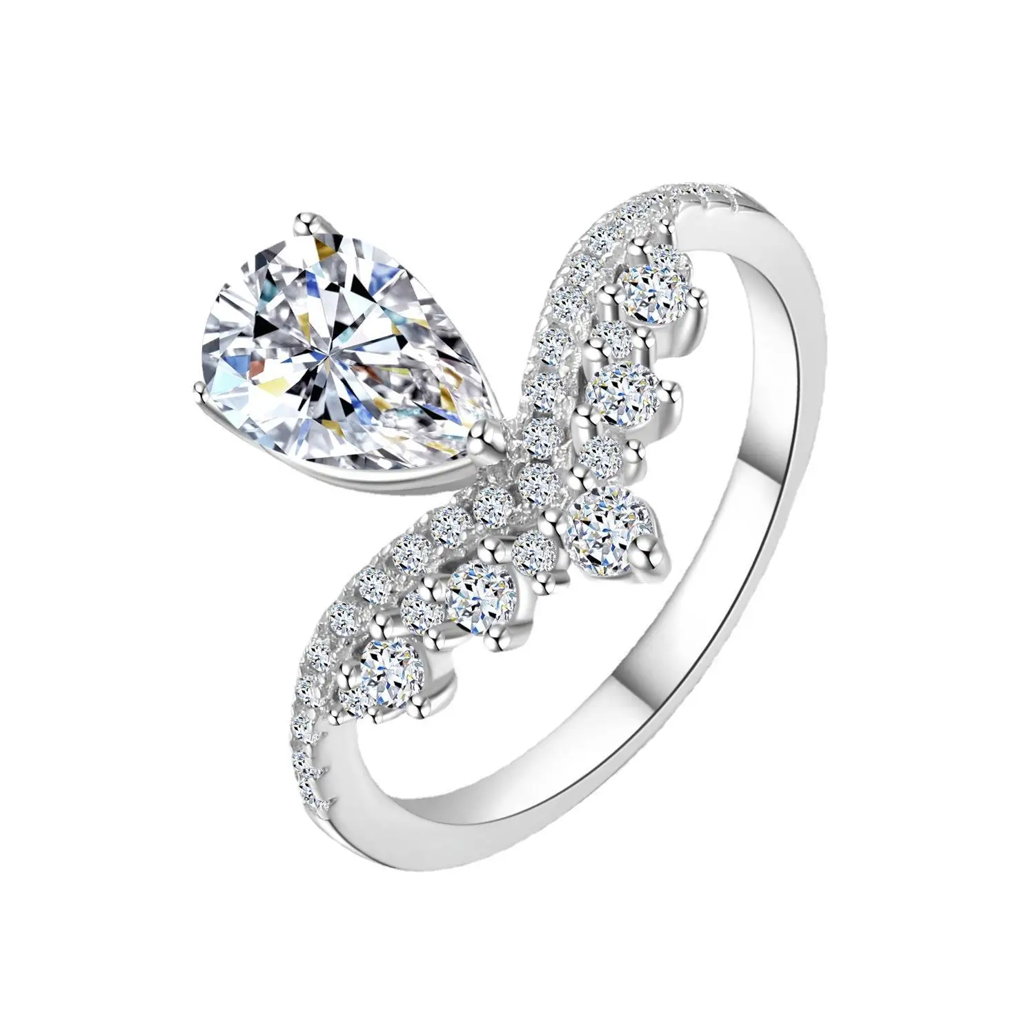 Luxury 1.5ct Water Drop Moissanite Ring GRA Certificate Laboratory Diamond Rings Women’s Wedding Jewelry 18K Gold Plated S925 Si 3 Luxury 1.5ct Water Drop Moissanite Ring GRA Certificate Laboratory Diamond Rings Women's Wedding Jewelry 18K Gold Plated S925 Si 3