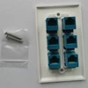 6 Ethernet Wall Plate 6 Port,Ethernet Wall Plate Female-Female Removable Compatible with Cat7/6/6E/5/5E 6