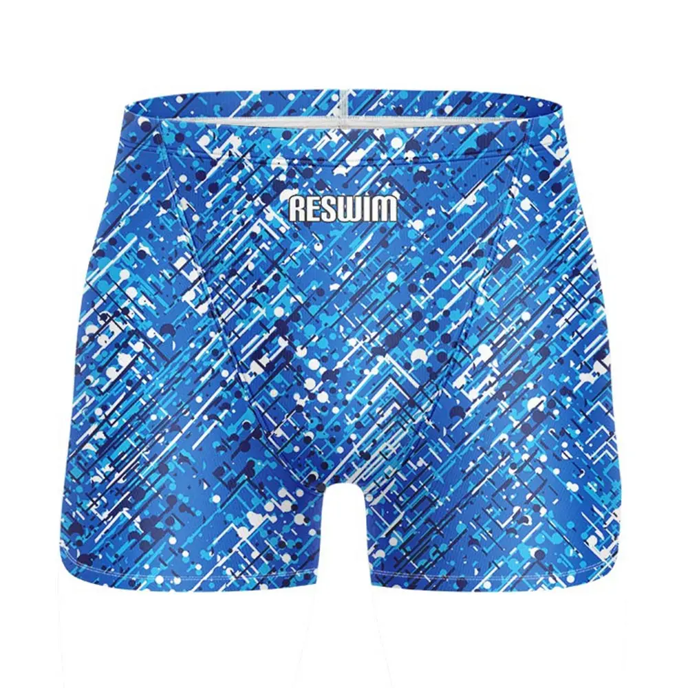 Summer Men's Swim Jammer Swimsuit Shorts Swimming Surfing Trunks Beach Tights Shorts Quick Dry Surf Pantalones Jammers Swimwear