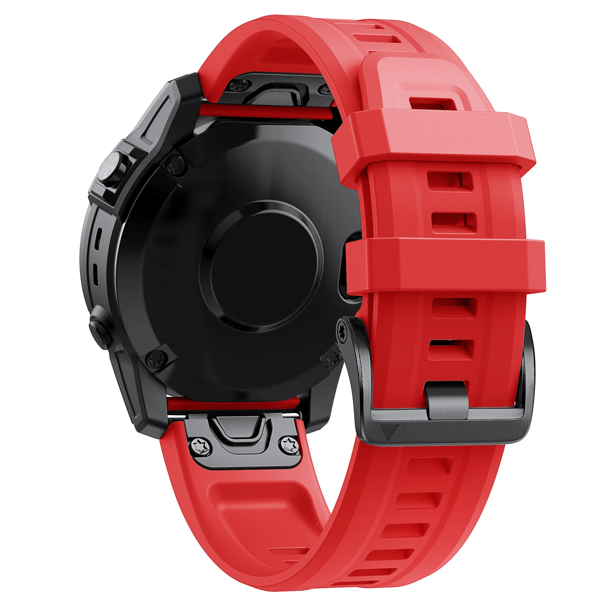 Para Garmin Fenix 6X Pro Correa de reloj de silicona con textura horizontal  de 26 mm