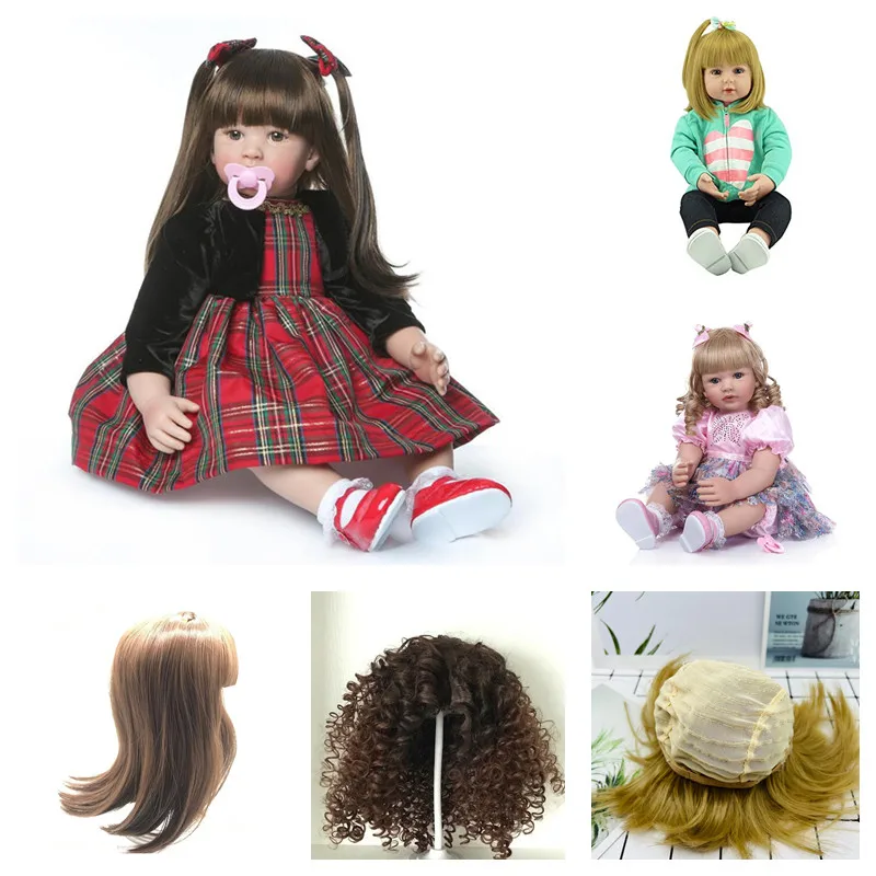 

New Models Reborn Toddler Doll Sticked Hair Wigs Fit Circumference of Doll's Head is About 41cm DIY Reborn Baby Dolls Hair Wig