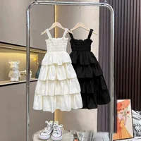 Robe longue d'été à bretelles pour filles, superposée, sans manches, pour enfants et adolescentes, idéale pour les fêtes d'anniversaire, 4-12 ans 4
