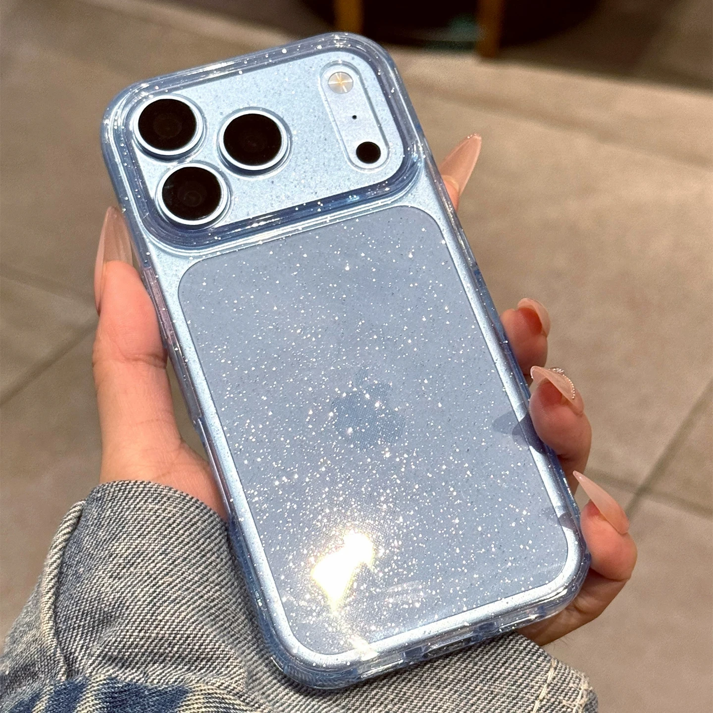 Luxury Transparent Glitter Bling Phone Case - Clear Soft TPU Silicone Shockproof Cover