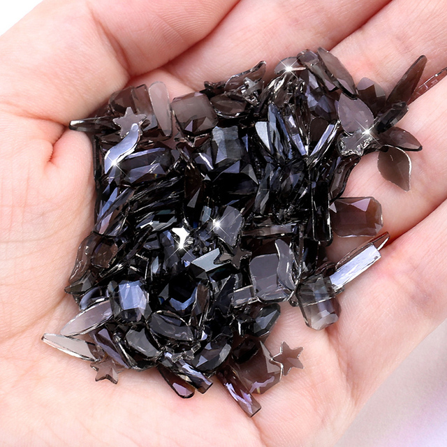 Nail Shaped Drill Rhinestones Parts Crystal Drop Rhombus Arrow Colorful Flatback Stones 3D Gems Nails Art Decoration