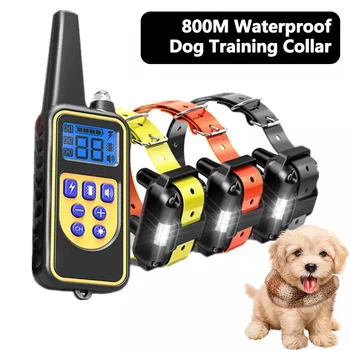 Collier anti-choc pour chien- [nouvelle édition] collier d'entraînement pour chiens de grande taille moyenne petit collier E Rechargeable étanche IPX7 avec bip,