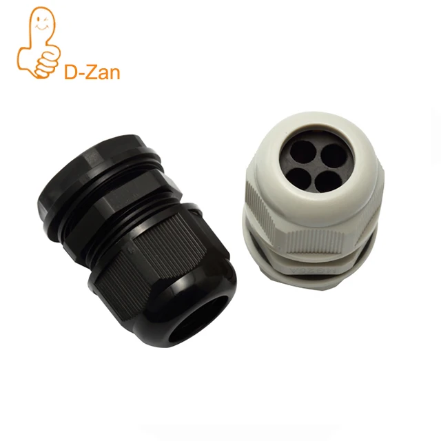 4 Holes Black Cable Gland Plastic PG7 PG9 PG11 Multi-hole Insert Nylon Cable Gland