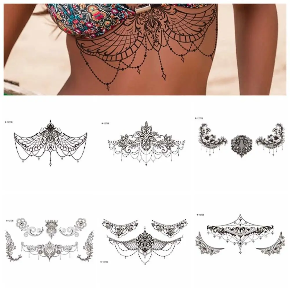 

Water Transfer Printing Lace Fake Tattoos Long Lasting Totem Pattern Tattoo Stickers Beauty Tool Temporary Tattoos