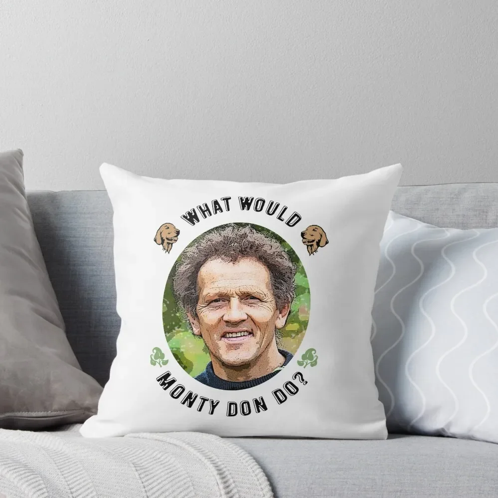 

What Would Monty Don Do Throw Pillow Decorative Cushion Pillows Aesthetic
