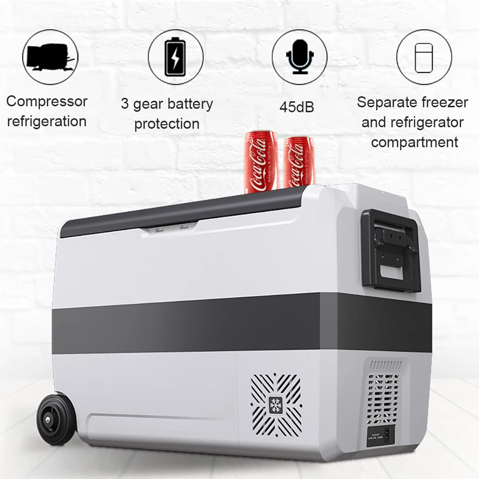 Alpicool 휴대용 자동차 냉장고, T 36L, 50L, 60L, 앱 제어, 110V, 220V, 12V, 24V 냉동고, 홈 캠핑 미니 냉장고 차량