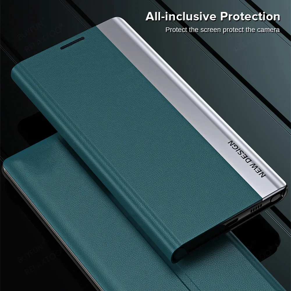 For Honor Magic6 Lite Premium Magnetic Leather Flip Case with Plating and Stand
