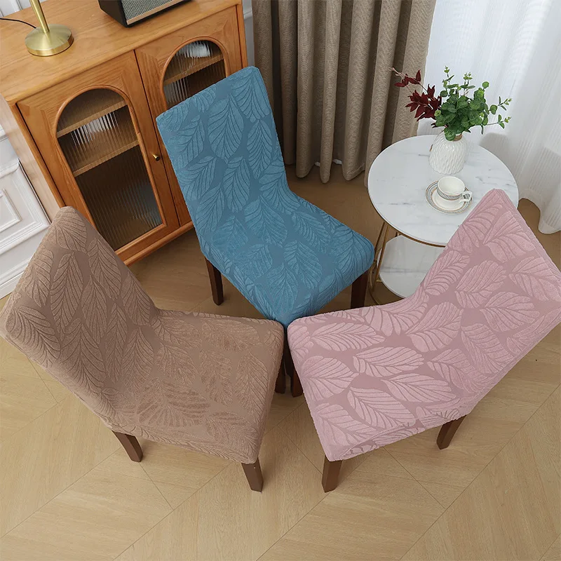 

leaves print Dining Chair Cover Spandex Elastic Chair Slipcover Case Stretch Chair Covers for Wedding Hotel Banquet Dining Room