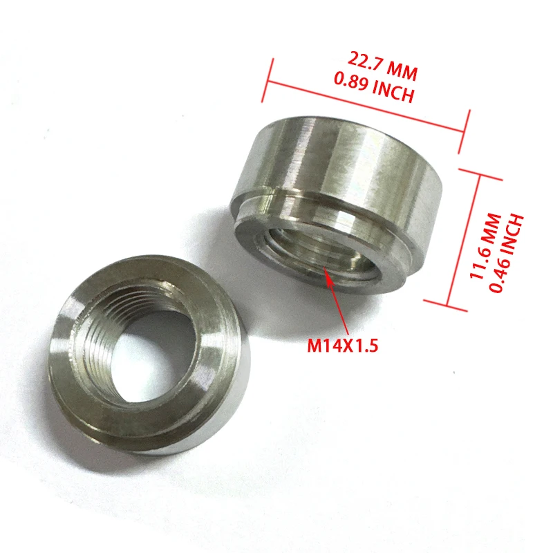 M14X1.5 PIPE Thread Weld Bung Adapter Aluminum Weld Connector Nut On Bung Pipe Fitting car accessories auto fasteners auto accessories