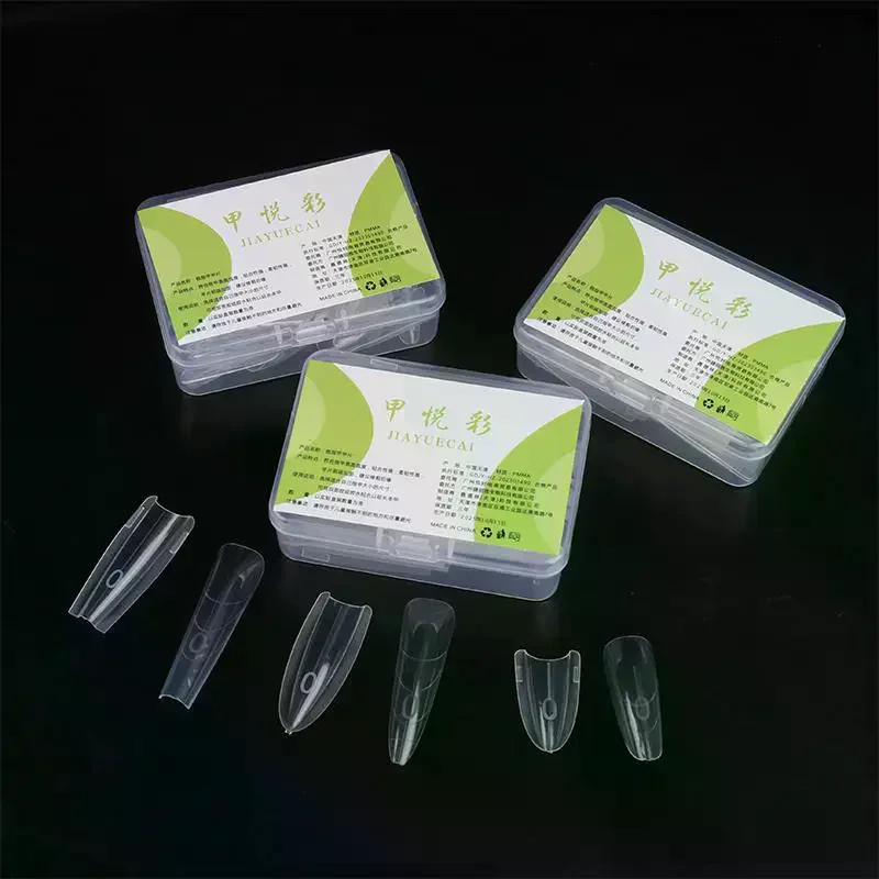 180개/3박스 샌드위치 듀얼 네일 폼 15사이즈 퀵 익스텐션-듀얼 폼 T자형 타원형 매니큐어 폼 상단 몰드 하단 몰드