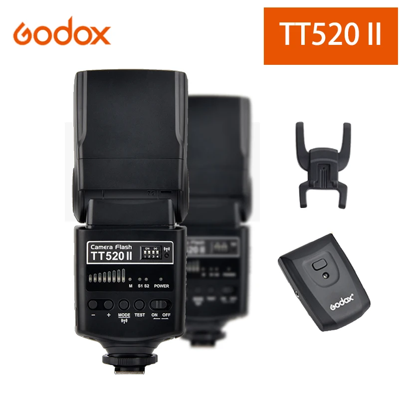 On Camera Flash Camera Flash Godox TT520 II Camera Flash Light For Canon Nikon Pentax Olympus with Trigger Build-in 433MHz Flash Speedlight Photo Studio Kits