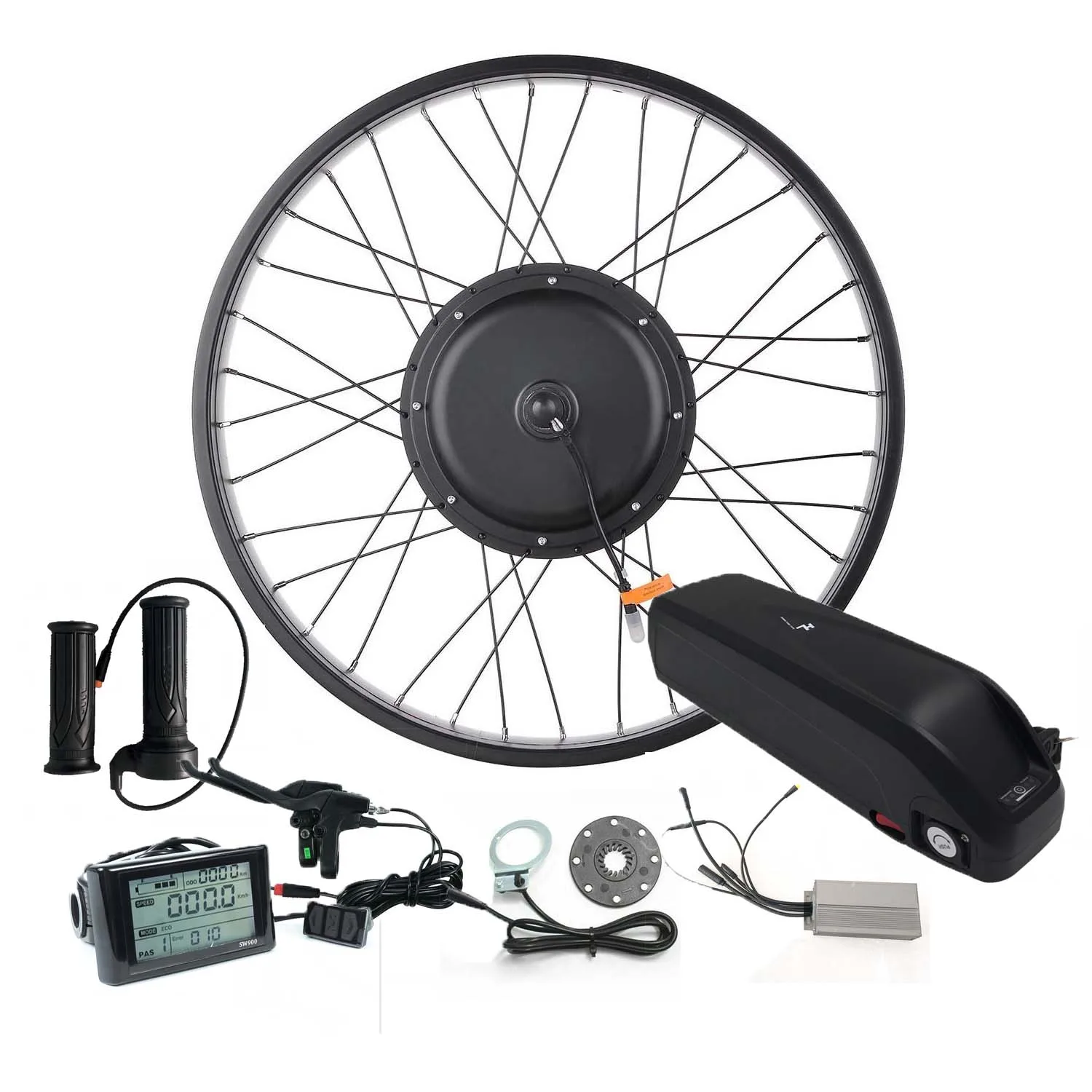 

Комплект для переоборудования передних колес E-bike, 27,5 дюйма, 48 В, 2000 Вт, 3000 Вт, Мотор Ступицы с ЖК-дисплеем Sw900