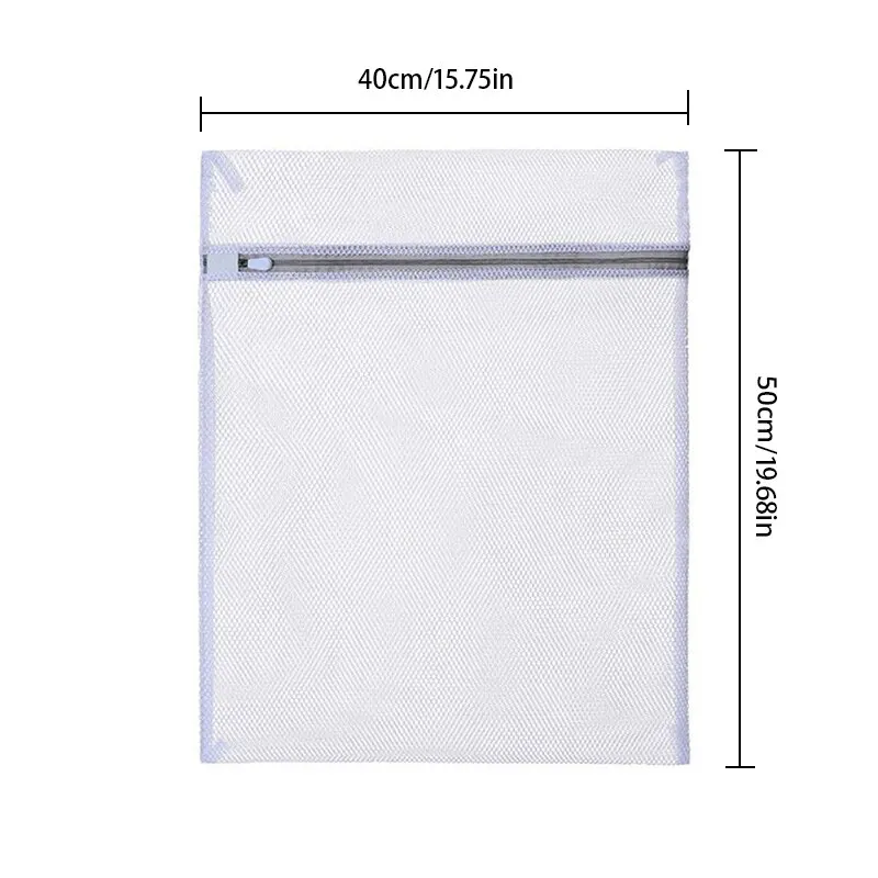 Laundry Bag Zippered Mesh Polyester Laundry Wash Bags Coarse Net Basket Bra Bag for Washing Machines