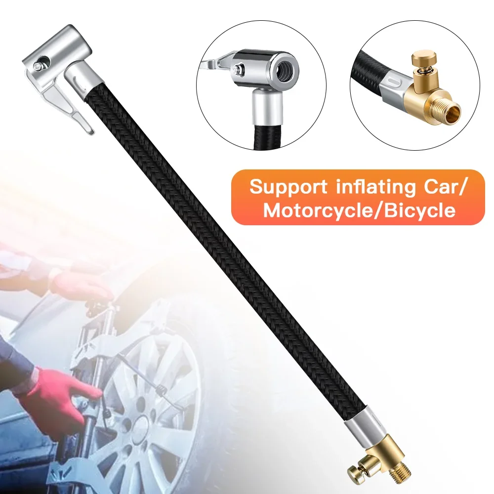 Tire Repair Kit Car Tyre Inflator Hose Air Chuck Deflated Tyre Hand Air Pump Extension Tube Hose Tube Pump Adapter Tire Repair Tools