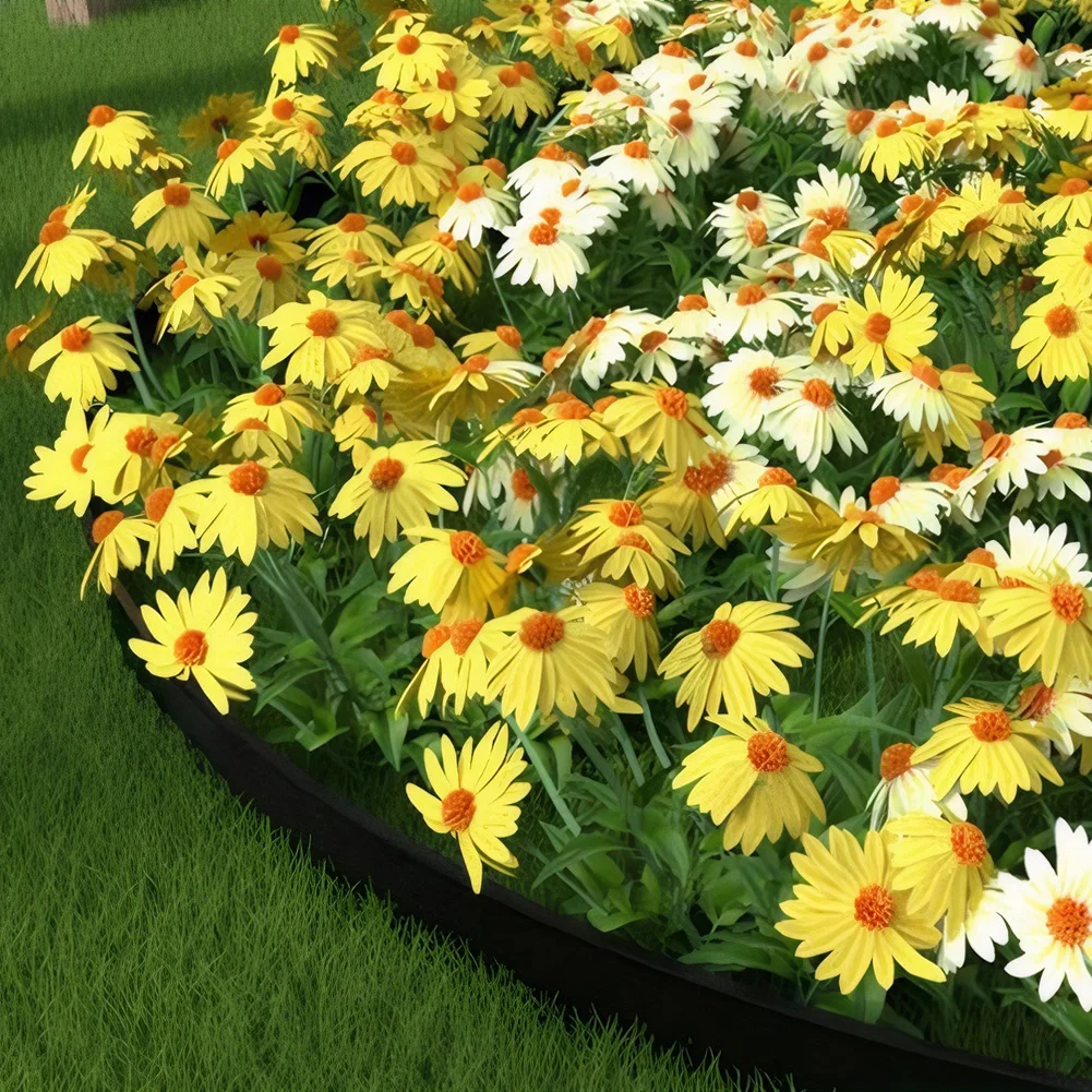 Plastic Edging Border 10M No Dig Flexible Lawn Edging Kit with 30Pcs Stakes Garden Border for Garden Flower Beds Pavement Garden Edging Border