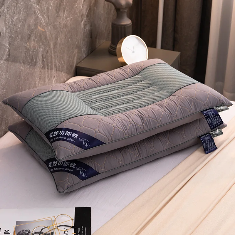 

100% Cassia Pillow Protects Cervical Spine Help Sleeping Pillow Core Shaped Latex Pillow No Collapse Deformation Bedding