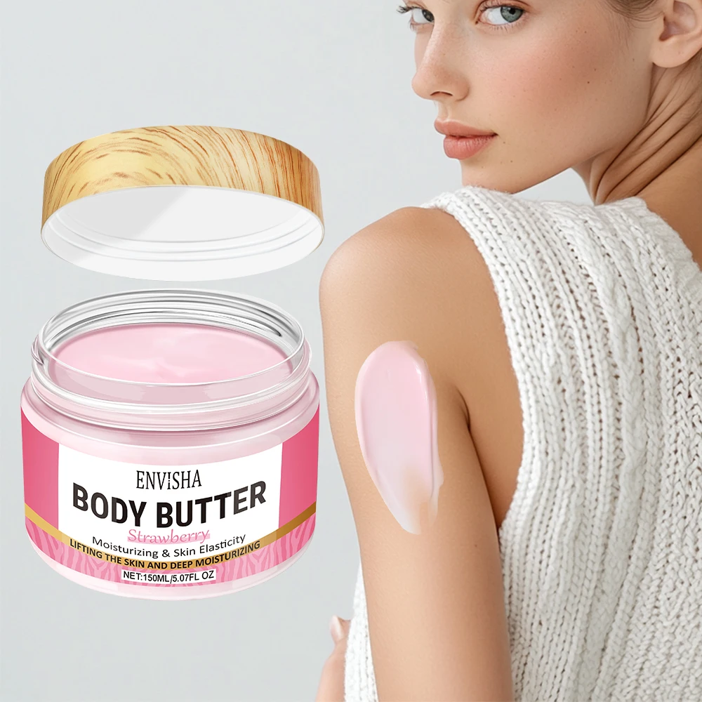 Skin Care Strawberry Face Body Butter Lotion Cream Whitening Deeply Moisturizing Brightening Remove Melanin Elasticity Lifting 2