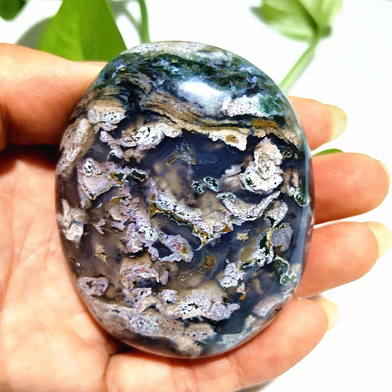 Natural Stone Beautiful Ocean Jasper Palm Stone Home Feng Shui Ward Off Evil Crystal Ornaments 5