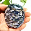 Natural Stone Beautiful Ocean Jasper Palm Stone Home Feng Shui Ward Off Evil Crystal Ornaments 5