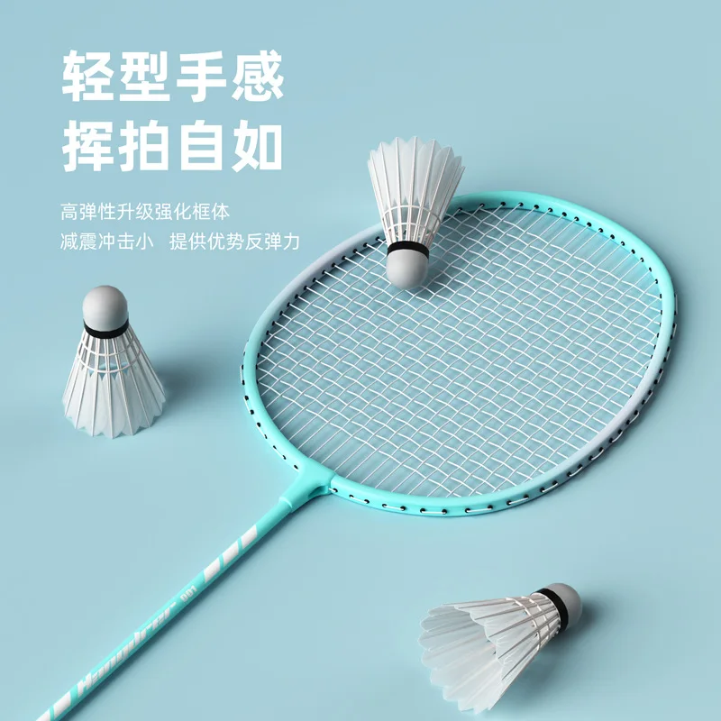 

Badminton Racket Set Single And Double Racket Ultra-Light And Durable Badminton Racket Set for Men Women Beginner Students