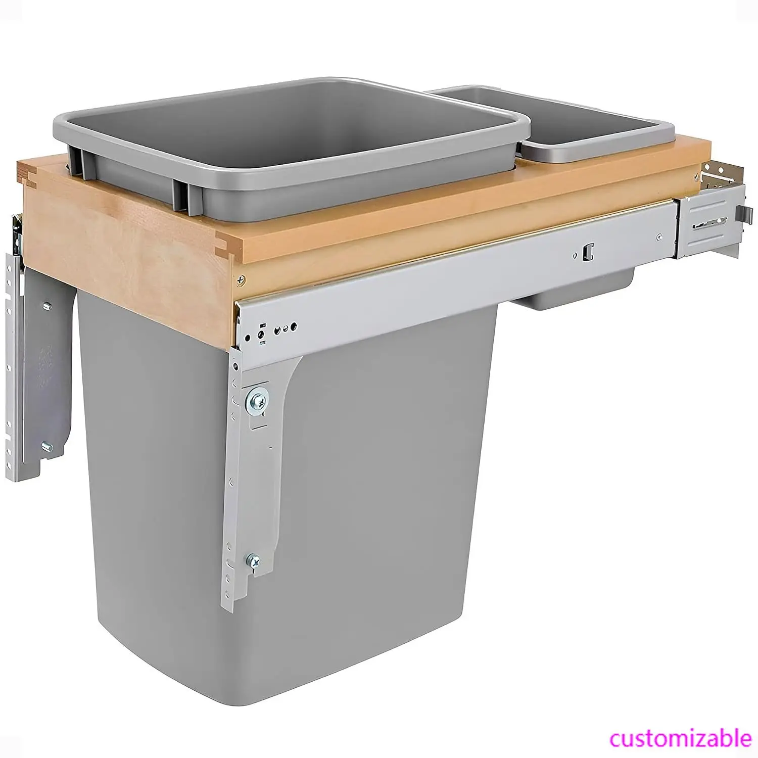 35 Quart Soft-Close Pullout Kitchen Trash Can Under Cabinet with Full Extension Slides