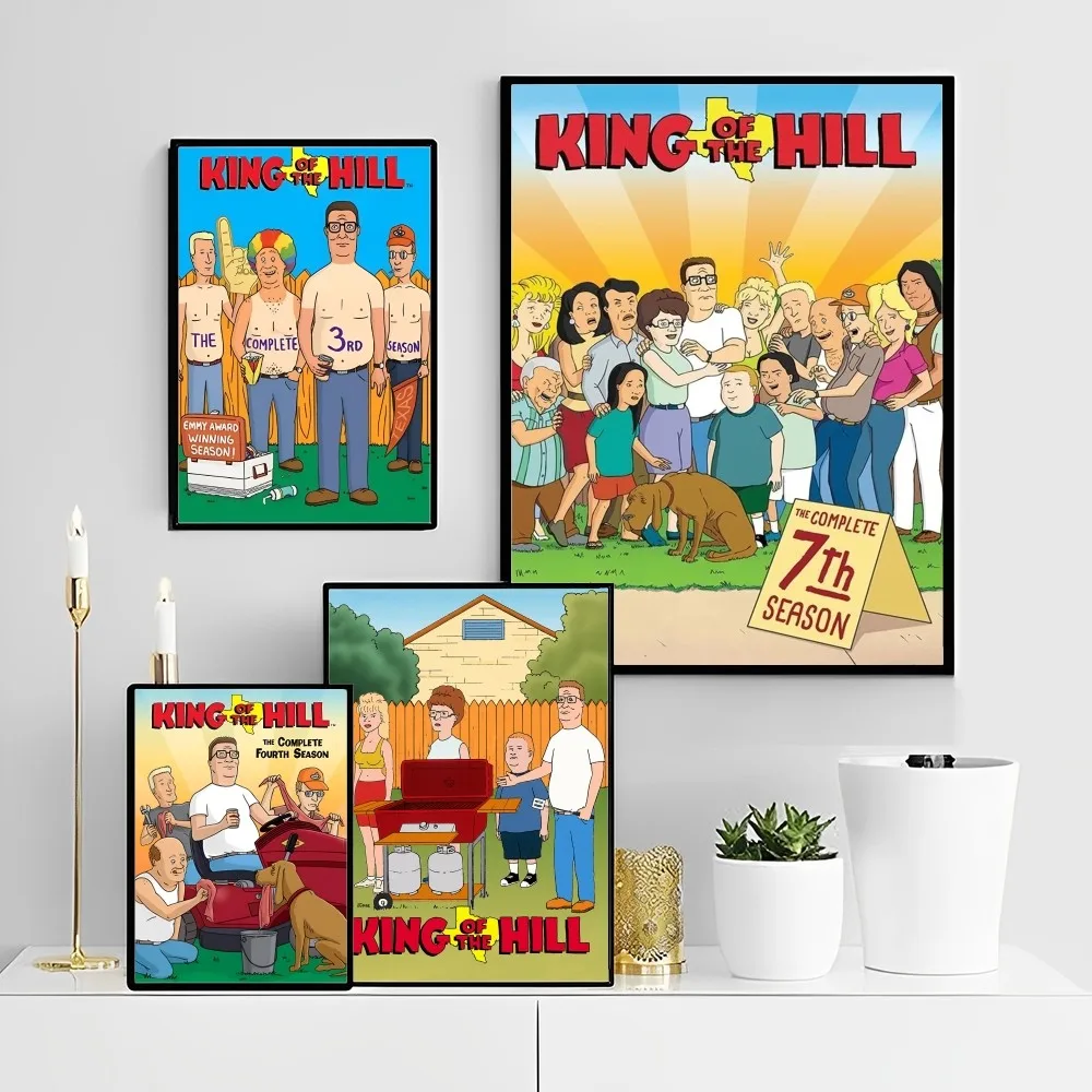 

Cartoon K-King of the H-Hill Poster Self-adhesive Art Poster Retro Kraft Paper Sticker DIY Room Bar Cafe Vintage Decorative