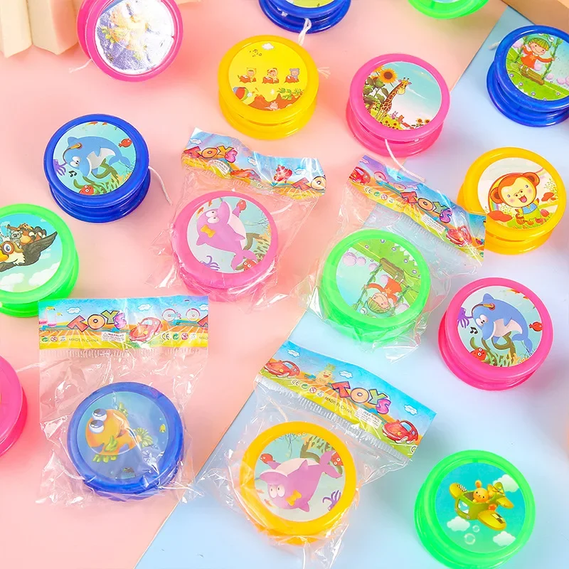 Children's Cute Yo-yo Plastic Cartoon Animal Yo-yo Fancy Swing Yoyo Ball Classic Nostalgic Educational Toy Style Random