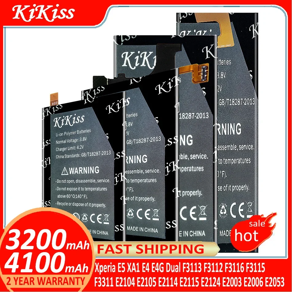 Batteria Kikiss Per Sony Xperia E5 Xa1 E4 E4G Dual F3113 F3112 F3116 F3115 F3311 E2104 E2105 E2114 E2115 E2124 E2003 E2006 E2053
