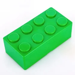 Creative Building Block Storage Organizer - Space - Saving Plastic Storage Box for Office and Kids' Gifts (Large Green)