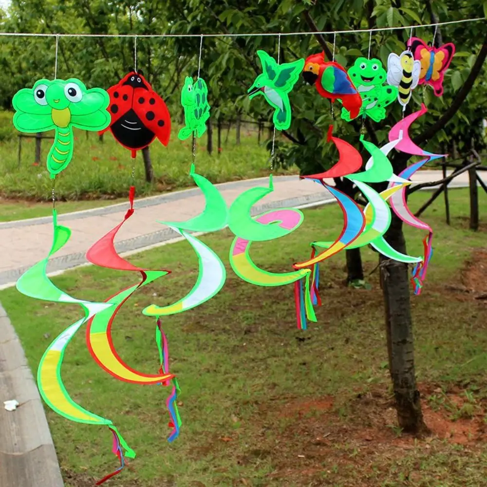 Vintage Colorful Animal Windmill No Toxic Hanging Diamond Rotate Windmill Antirust Spiral Windchimes Partie