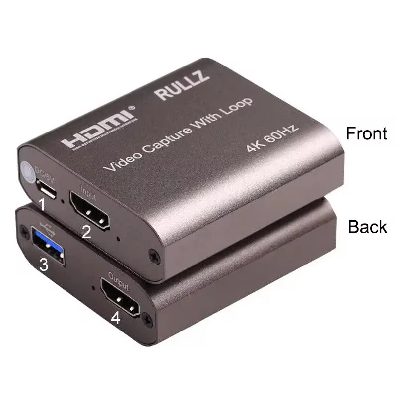 Software CCD10 4K HDMI Capture Card USB For PS5/PS4/Switch